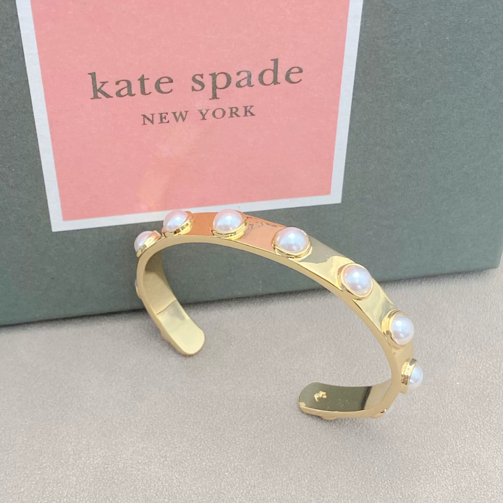 kate spade Pearl Inlaid Open Cuff Bracelet